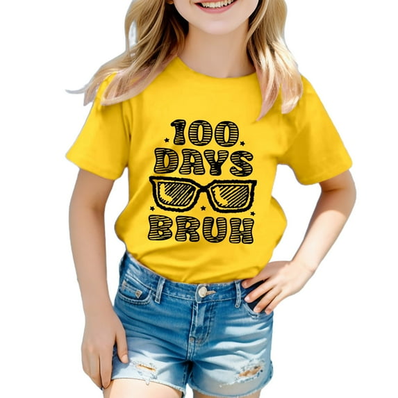 TSADFHJI Girls Shirts Size 6T Winter Girls Shirts Size 6 Red Winter Shirts for Teen Kids Girls Child Short Sleeve Prints T Shirt Trendy Girls Fans Tops 100