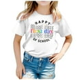thumbnail image 1 of TSADFHJI Girls Tops Size 10-12 Crop Winter Girl Shirts Size 7-8 Tie Dye Fall Kid Back to School Season Cute Graphic Print Round Neck Short Sleeve Tee Summer Casual T Shirt Tops 12-13 Years, 1 of 4
