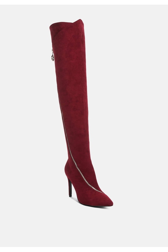 TSARINA Burgundy Zip Around Long Boot