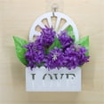 TSApan Clearance Hangs Artificial Silk Flowers In Hanging Basket Outdoor Indoor Patio Garden