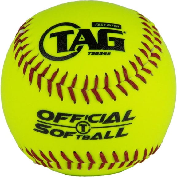 TSB562 TAG 11-Inch Vinyl Youth Safety Softball, Dozen (12 Softballs), Soft Poly Core, Yellow