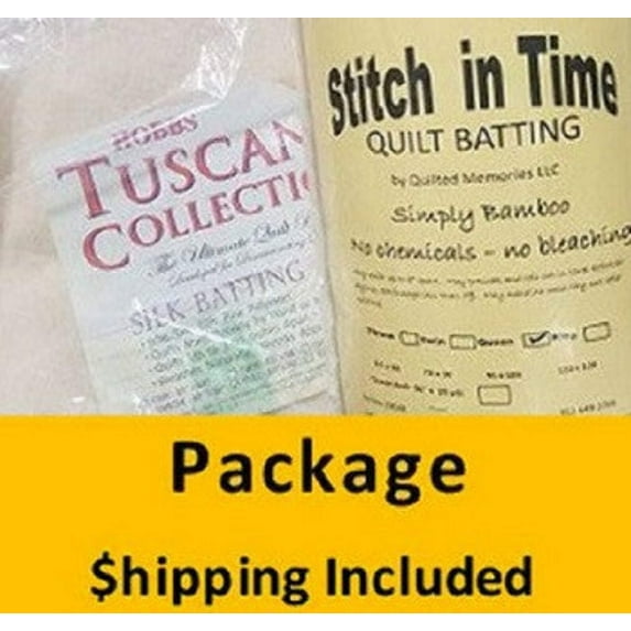 TSB96 Hobbs Tuscany Silk/ SIT Simply Bamboo Batting (Package, Duo Queen 96 in x 108 in) shipping included*
