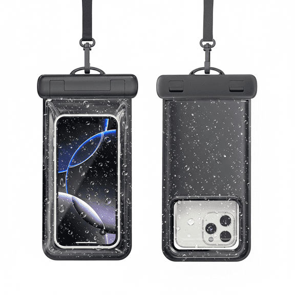 TSBIFV Floating Waterproof Phone Pouch - IPX8 Waterproof Phone Dry Pouch with Neck Strap, Suitable for Swimming, Beach, Cruise Ship and Pool Travel, Black