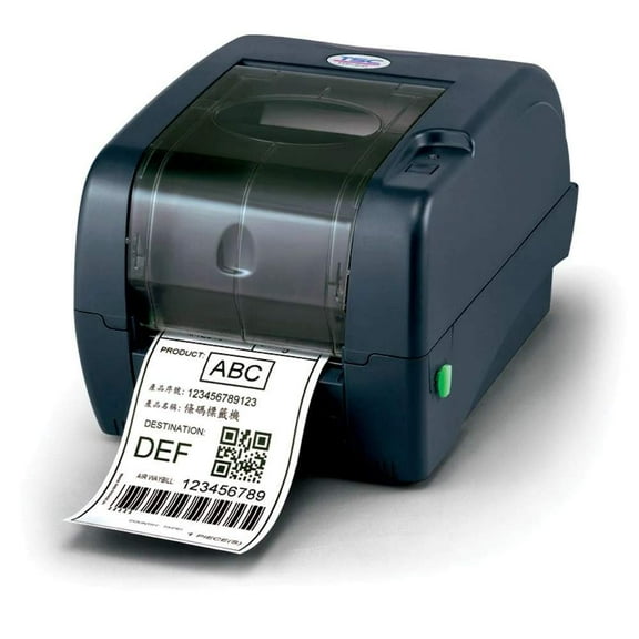 TSC 99-125A013-00LF Series TTP-247 Desktop Thermal Transfer Bar Code Printer, 203 dpi Resolution, 7 IPS, 8 MB DRAM, 4 MB Flash, USB/Serial/Parallel Port, Black