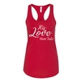 thumbnail image 1 of TSC His Love Never Fails Ladies Racerback Tank Top-Red-xxl, 1 of 4