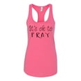 thumbnail image 1 of TSC It's Ok To Pray Ladies Racerback Tank Top-Hot Pink-xl, 1 of 4