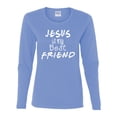 thumbnail image 1 of TSC Jesus Is My Best Friend Ladies Long Sleeve T-shirt-Carolina Blue-xxl, 1 of 4