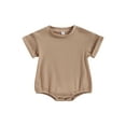 thumbnail image 1 of TSEXIEFOOFU Baby Boys Girls Summer Romper, Short Sleeve Solid Color Bodysuit Newborn Clothes, 1 of 8