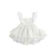 thumbnail image 1 of TSEXIEFOOFU Infant Lace Tulle Dress, Baby Girls Solid Color Square Collar Fly Sleeve One-piece, 1 of 9