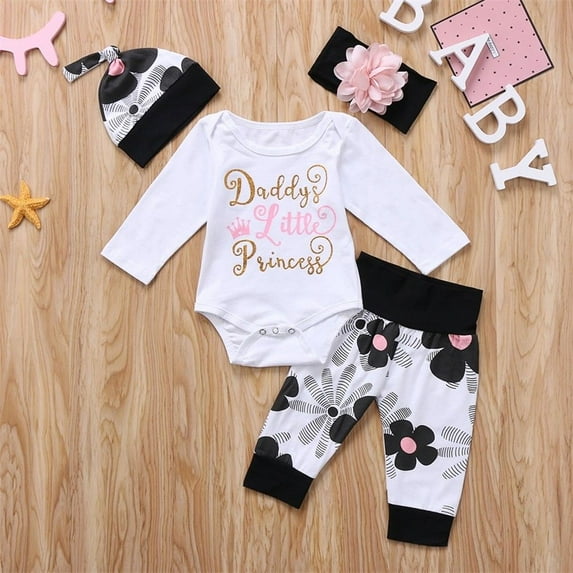 TSEXIEFOOFU Lovely Baby's Romper Suit, Long Sleeve Round Neck Elastic Head Long Floral Printed Pants for Autumn and Spring