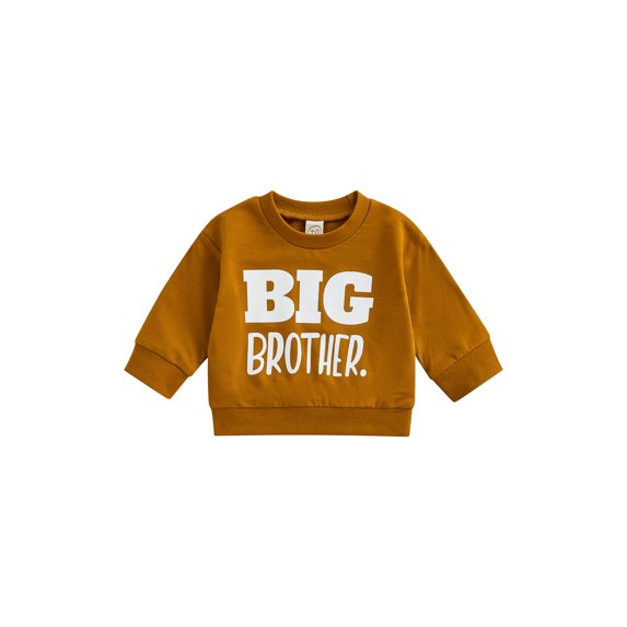 TSEXIEFOOFU Newborn Baby Boys Pullovers Long Sleeve Round Neck Letter Print Loose Sweatshirts