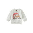 thumbnail image 1 of TSEXIEFOOFU Toddler Baby Christmas Autumn Pullover Santa Letter Print Long Sleeve Round Neck Sweatshirt for Boys Girls, 1 of 8