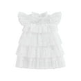 thumbnail image 1 of TSEXIEFOOFU Toddler Kids Girls Dress Stars Moon Sequins Fly Sleeve Princess Dress Summer Casual Ruffles Tulle Dress, 1 of 9