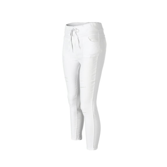 TSEXIEFOOFU Women' s Ripped Jeans Skinny Pencil Pants High Waisted Stretch Slim Leggings Trousers