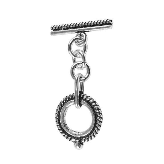 TSF-148 Silver Overlay Toggle Coverd by Twisted Rope 14.5MM