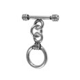 thumbnail image 1 of TSF-157 Silver Overlay Small Simple Wrapped Wire Toggle 12MM, 1 of 2