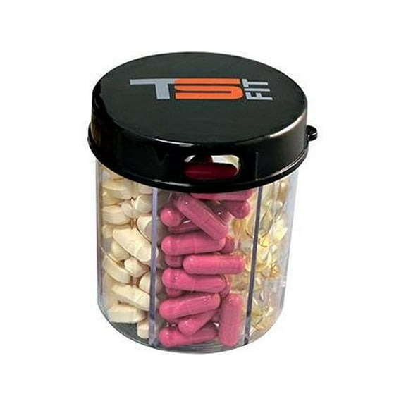 TSF Travel Pill Vitamin Medication Holder Dispenser Organizer Storage