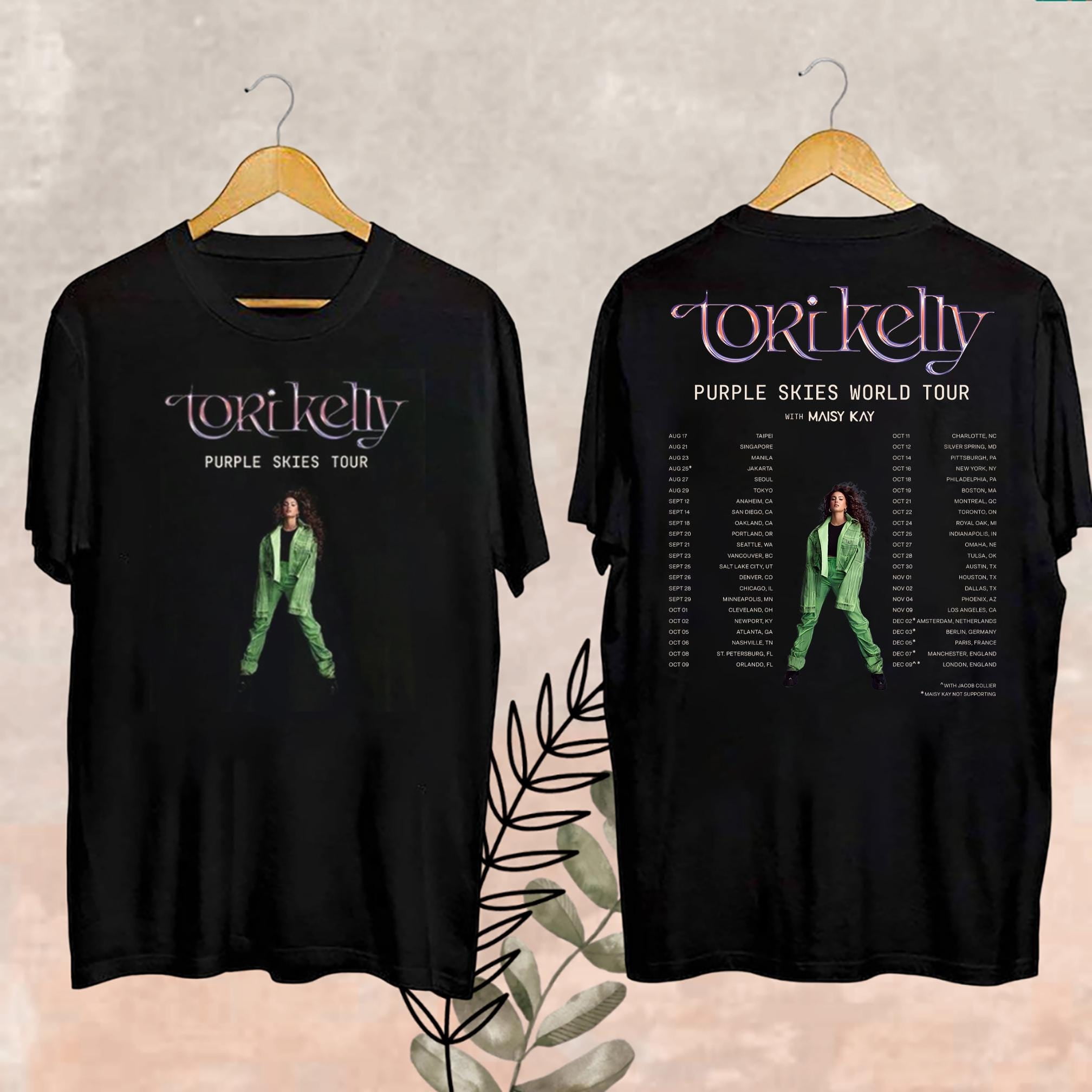 TSHIRT-2024 Tori Kelly Purple Skies Tour T-Shirt, Tori Kelly 2024