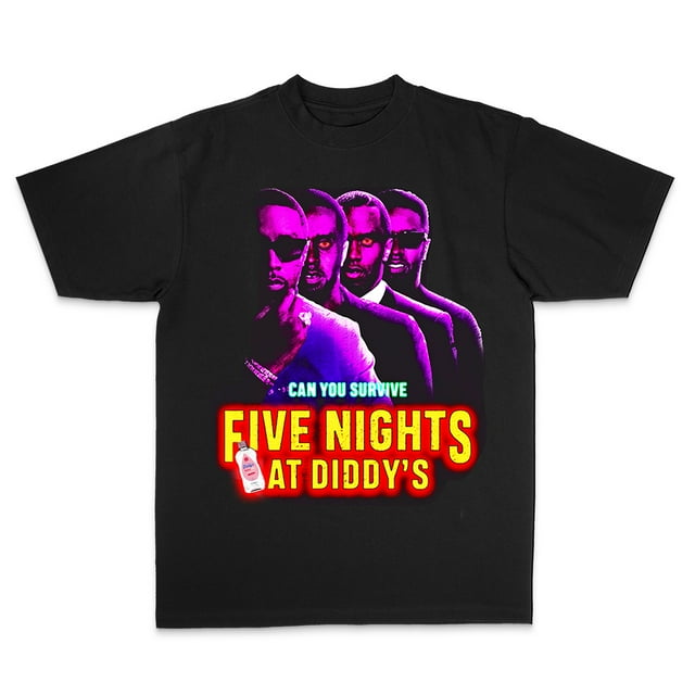 TSHIRT5 Nights at Diddy's Party Meme Shirt Baby Oil Heavy Weight Shaka Wear Pro Club