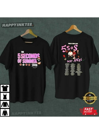 5 Seconds hotsell Of Summer World Tour 2023 2024 Shirt 2 sided basic black