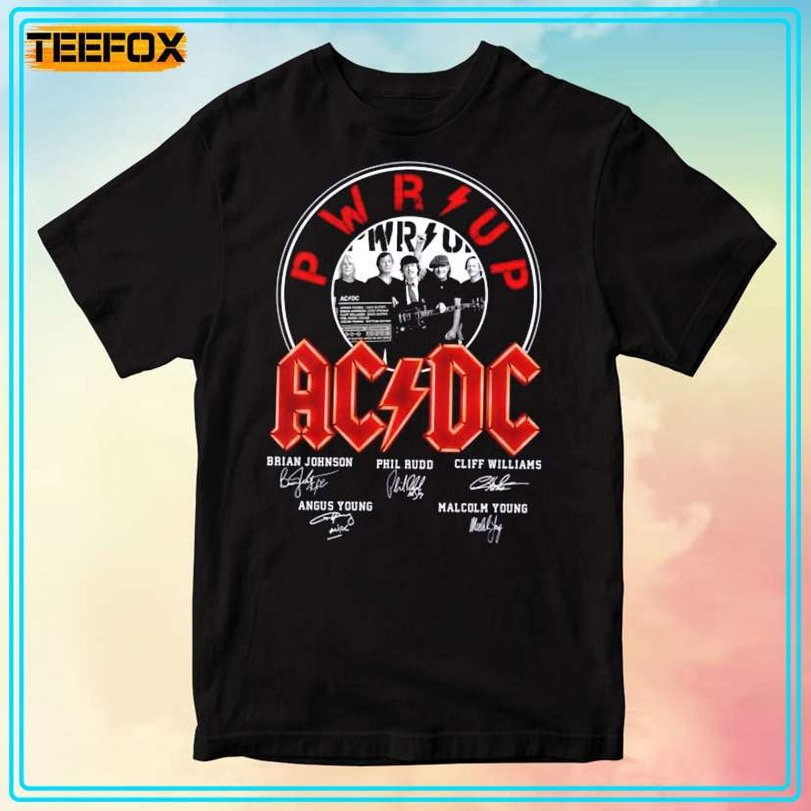 TSHIRTACDC Pwr Up Tour 2024 Signatures Band TShirt