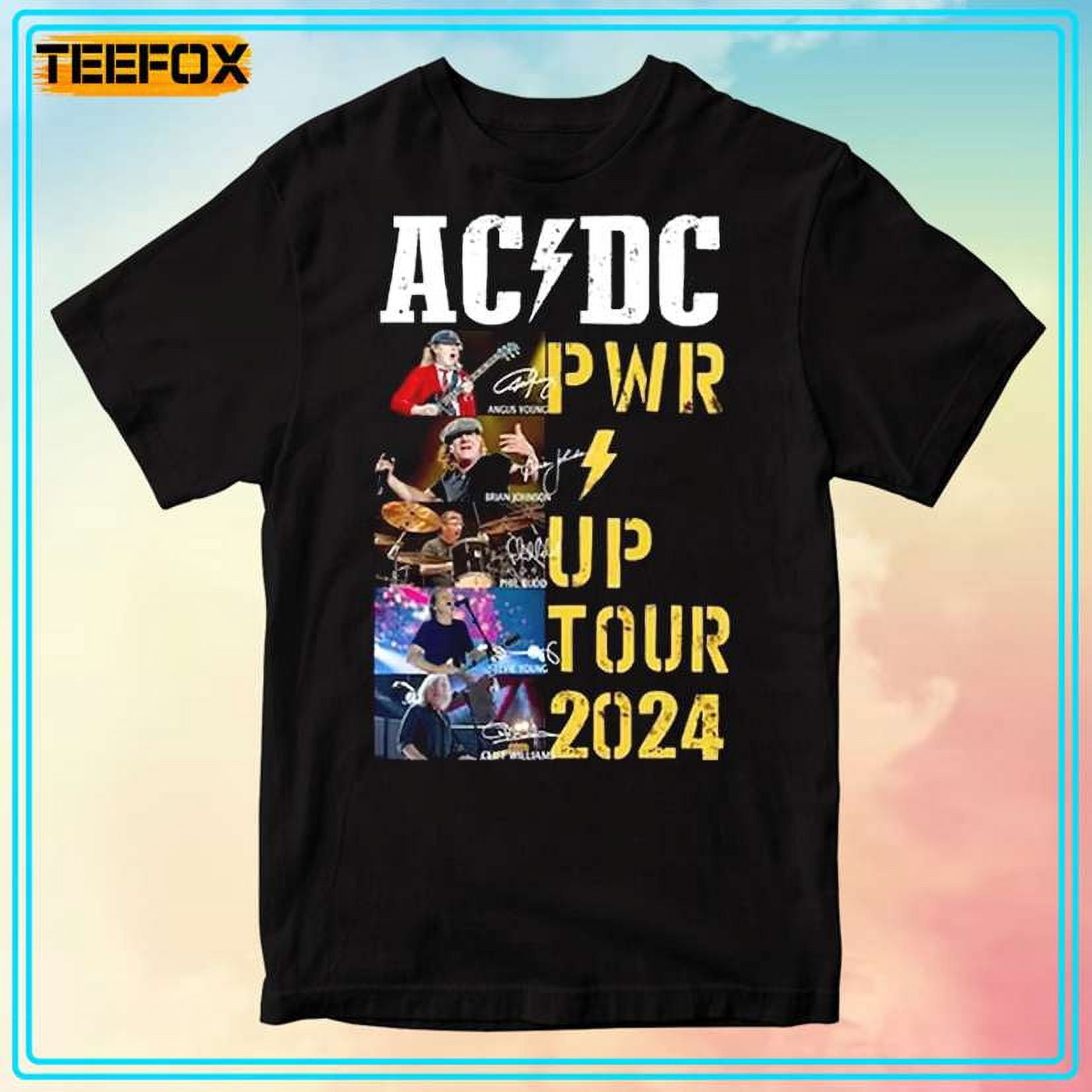 TSHIRTACDC Pwr Up Tour 2024 Signatures TShirt