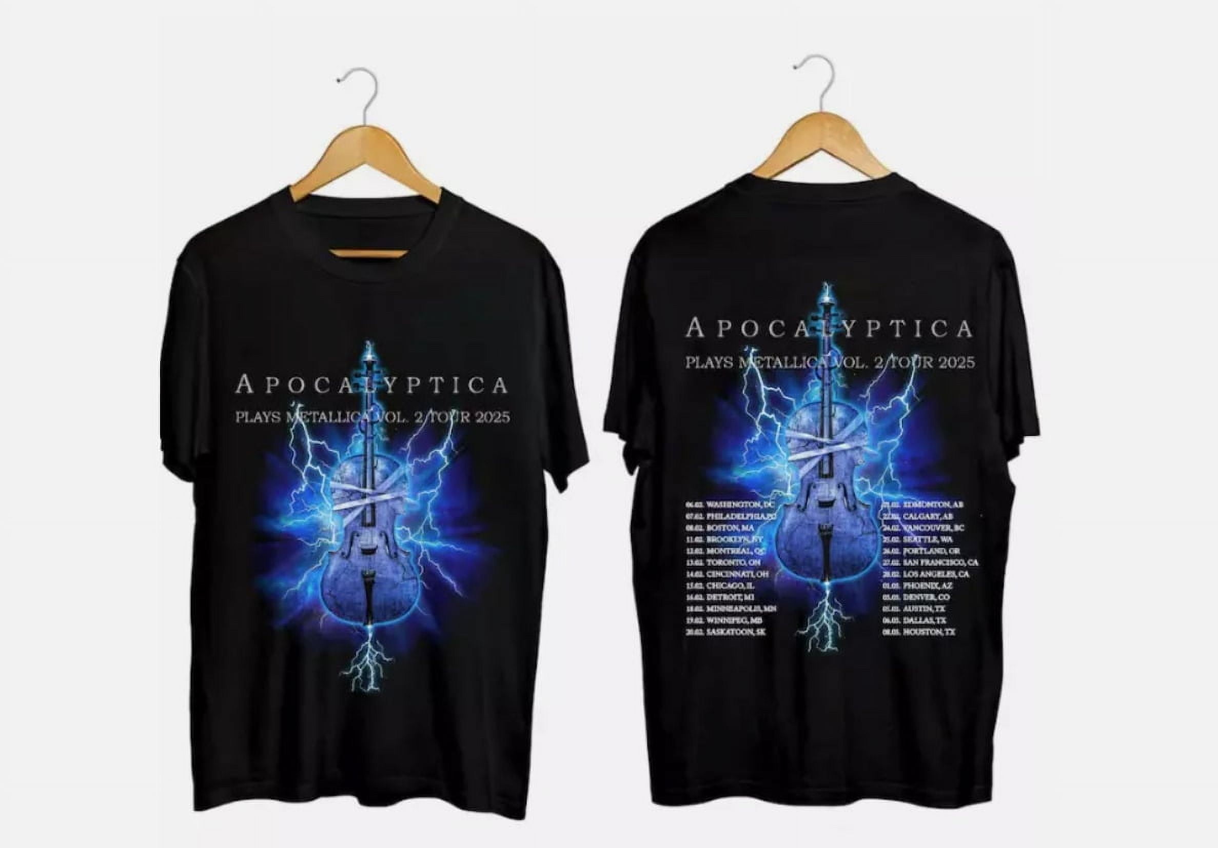 TSHIRTApocalyptica 2025 Tour Shirt, Apocalyptica Band Fan TShirt