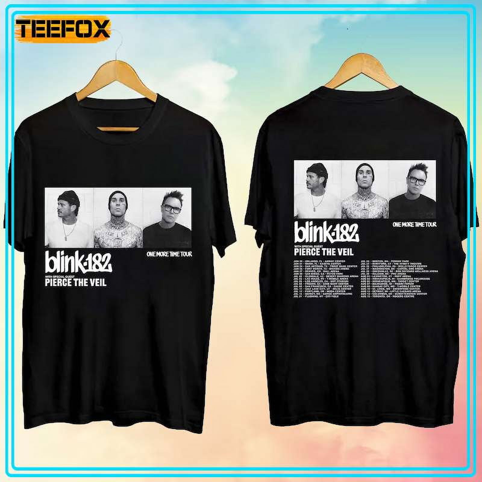 TSHIRTBlink 182 One More Time Tour 2024 With Pierce The Veil TShirt