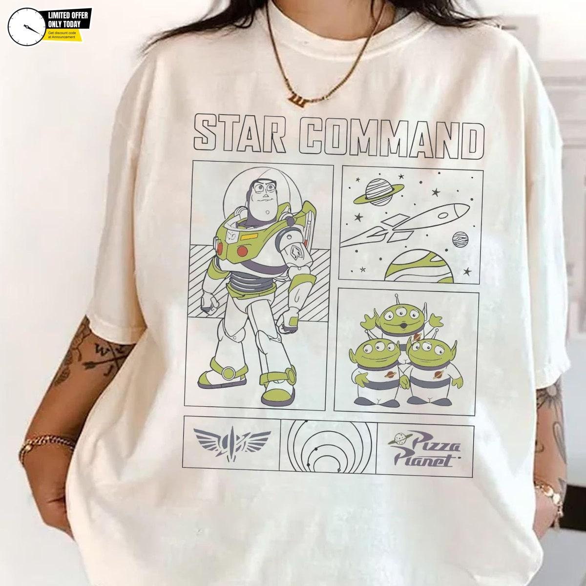 TSHIRT-Buzz Lightyear Pizza Planet Shirt, Disney Pixar Fest 2024 Tee ...