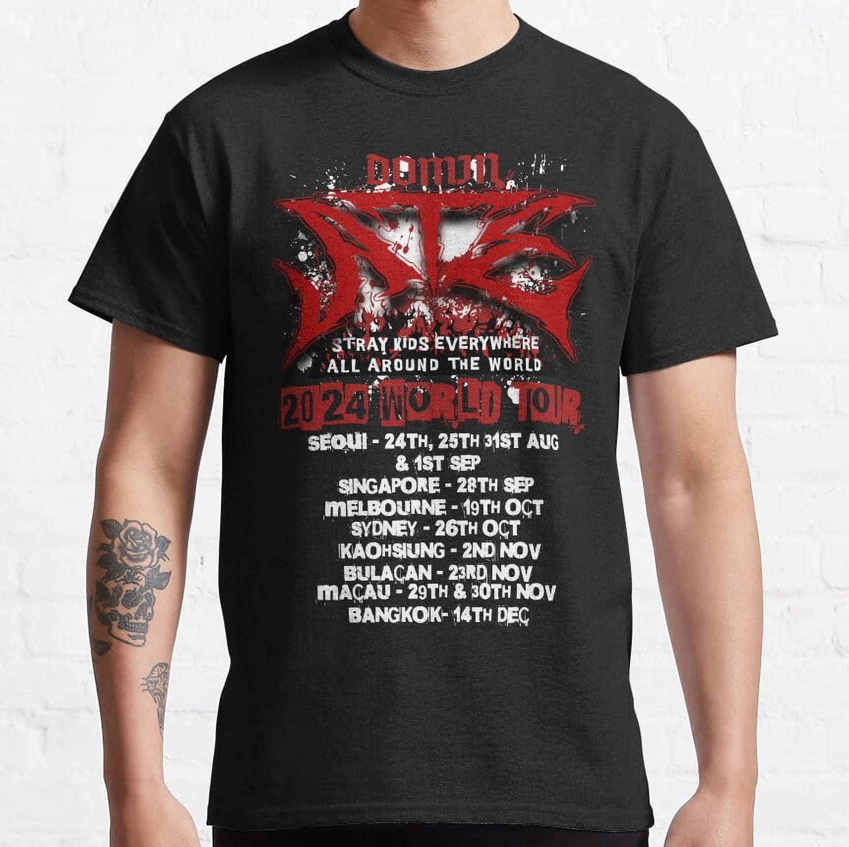 TSHIRTDominATE Stray Kids 2024 World Tour Shirt Dark Classic T