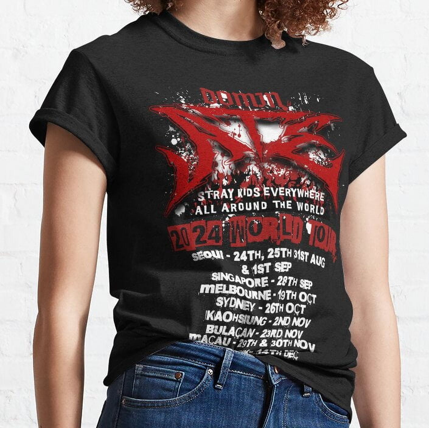 TSHIRTDominATE Stray Kids 2024 World Tour Shirt Dark Classic T