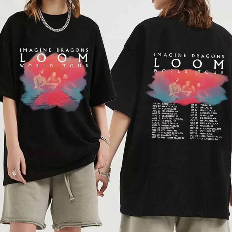 TSHIRTImagine Dragons Loom Tour 2024 Shirt, Imagine Dragons Band Fan