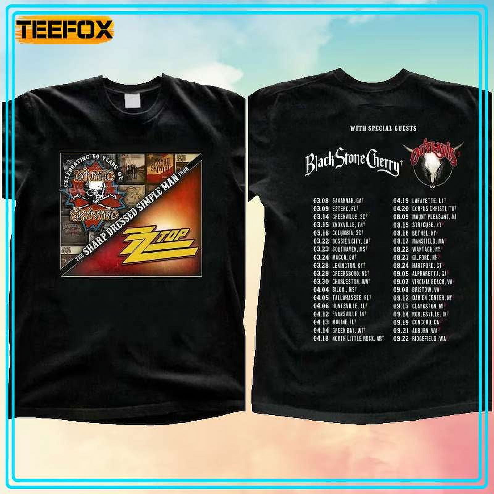 TSHIRTLynyrd Skynyrd ZZ Top Tour 2024 Concert Band TShirt