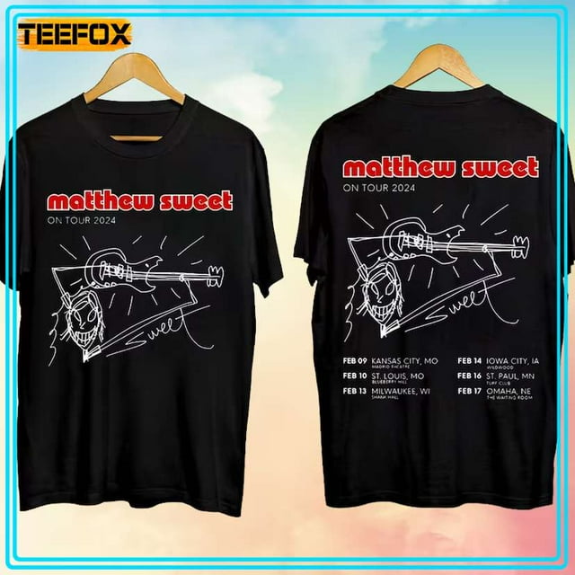 TSHIRTMatthew Sweet On Tour 2024 Concert TShirt