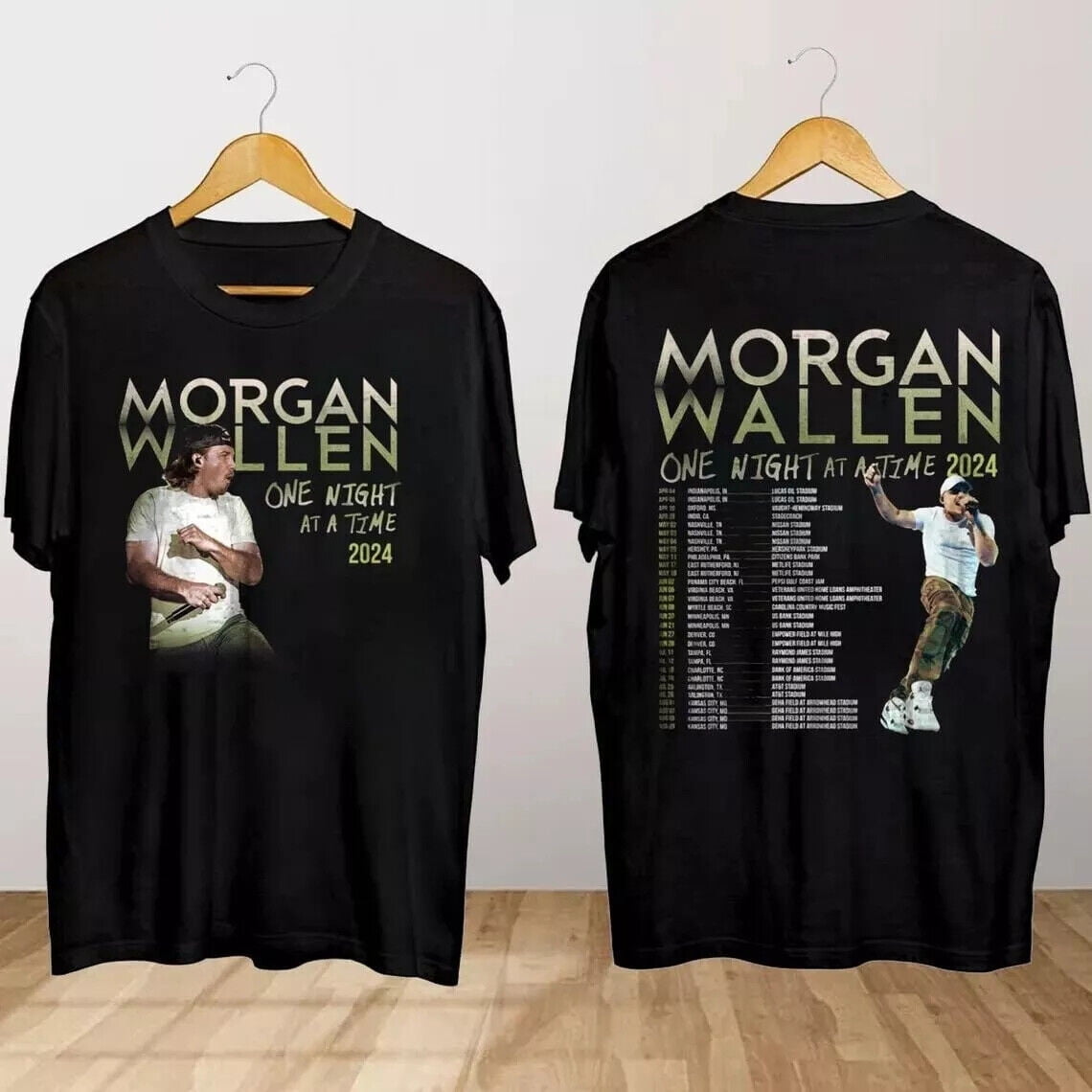 Wallen One Night At A Time Tour 2024 T Shirt Black Gift