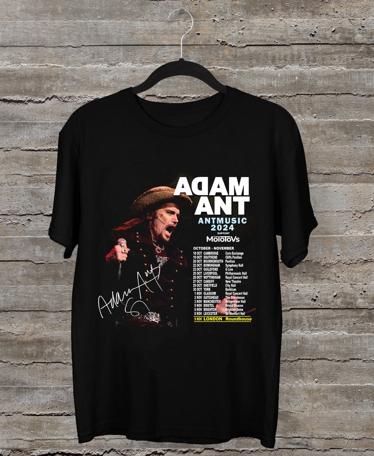 TSHIRTNEW Adam Ant 2024 tour Antmusic 2024 Black All Size Shirt AM94