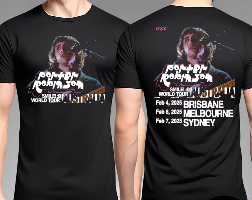 TSHIRTPorter Robinson Smile Word Tour Australia 2025 tshirt