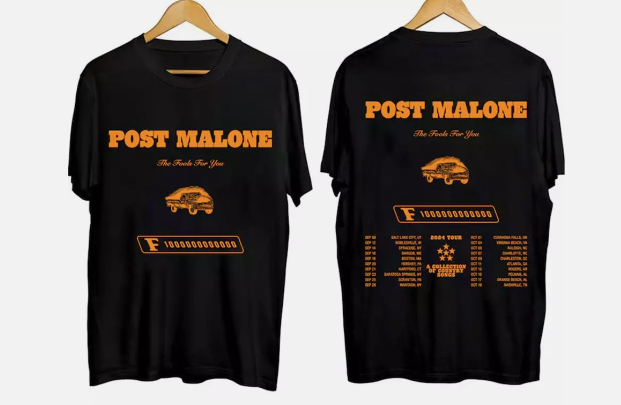 TSHIRTPost Malone The F1 Trillion Tour 2024 Shirt, Post Malone Fan T