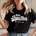 thumbnail image 1 of TSHIRT Real Super Mom Superhero Mother's Day T-Shirt Most Loved Mum Shirt, 1 of 3
