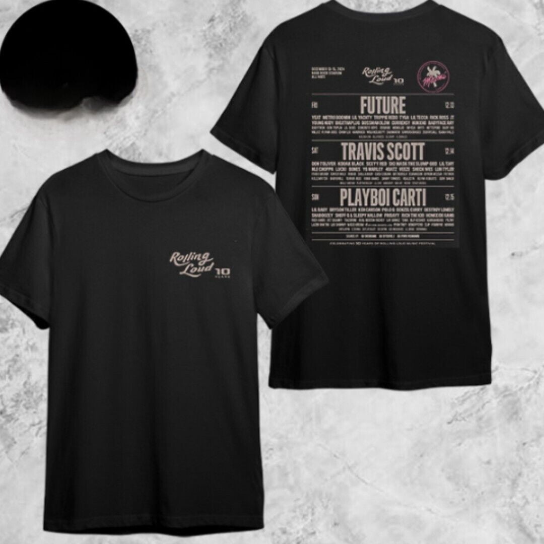 TSHIRT-Rolling Loud 10th Aniversary at Hard Rock Stadium Miami Dec 13 ...