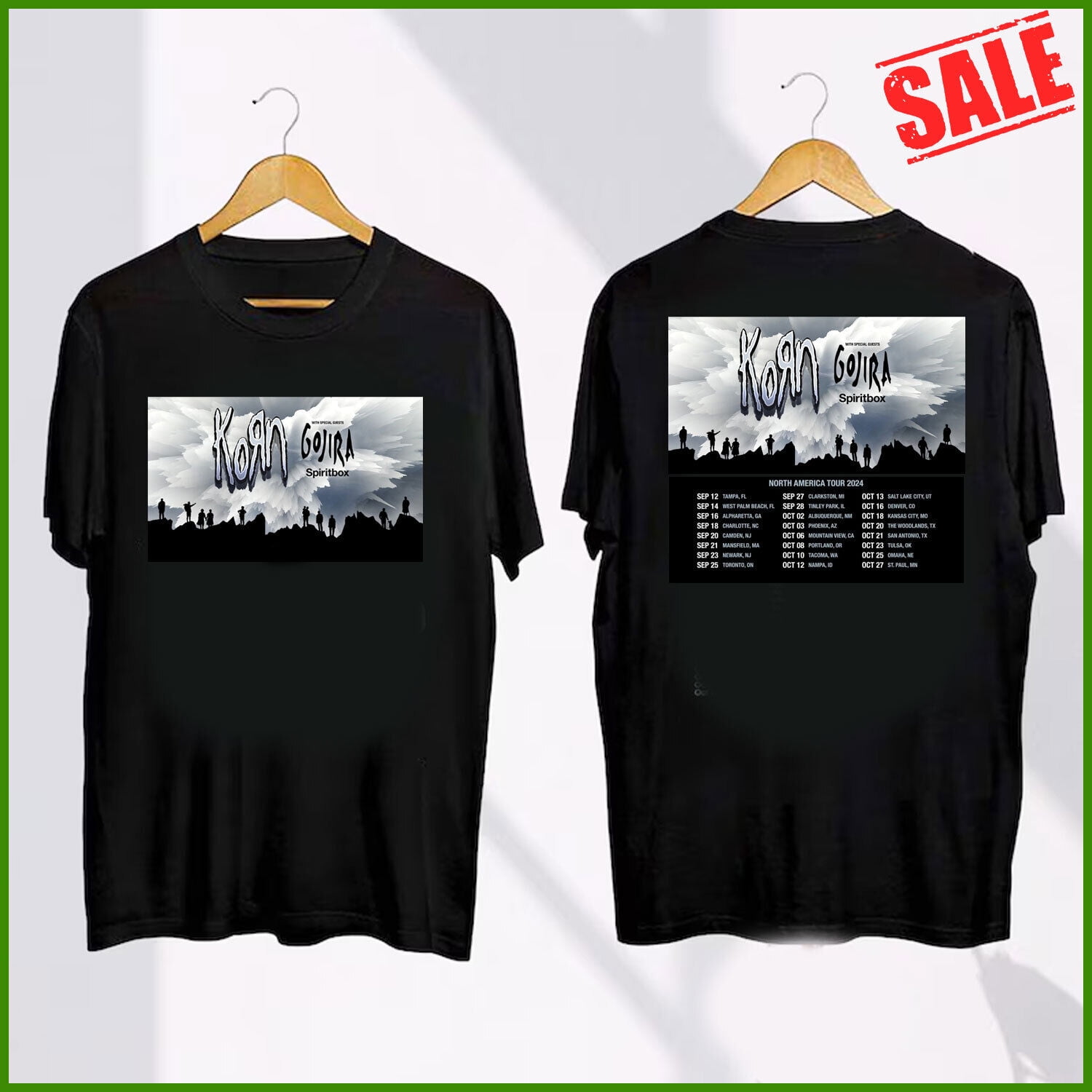 TSHIRTSALE Korn Tour 2024 Shirt Korn Tour 2024 Tour Dates 2024 Tshirt