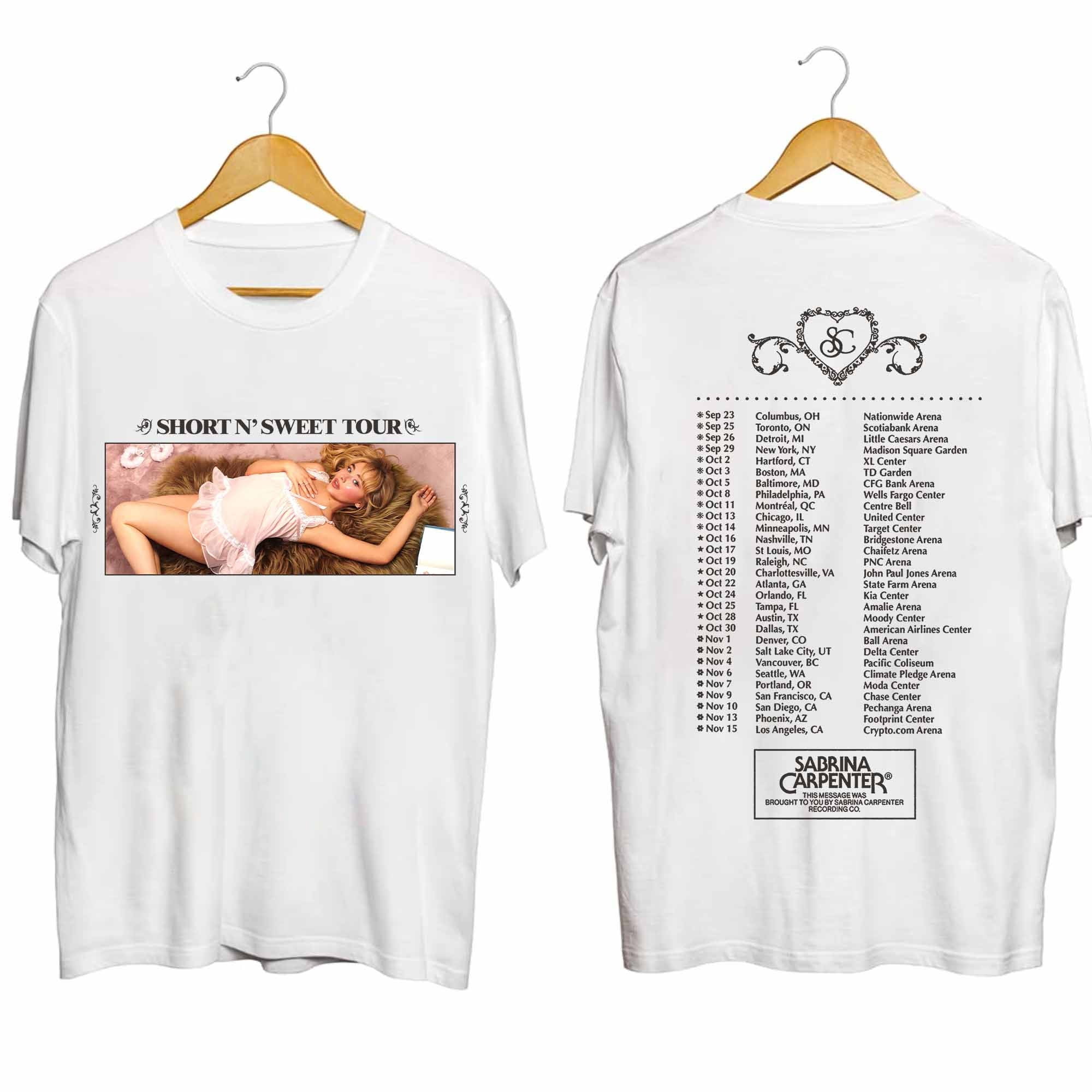 TSHIRTSabrina Carpenter Short 'N Sweet Tour 2024 Shirt, Sabrina