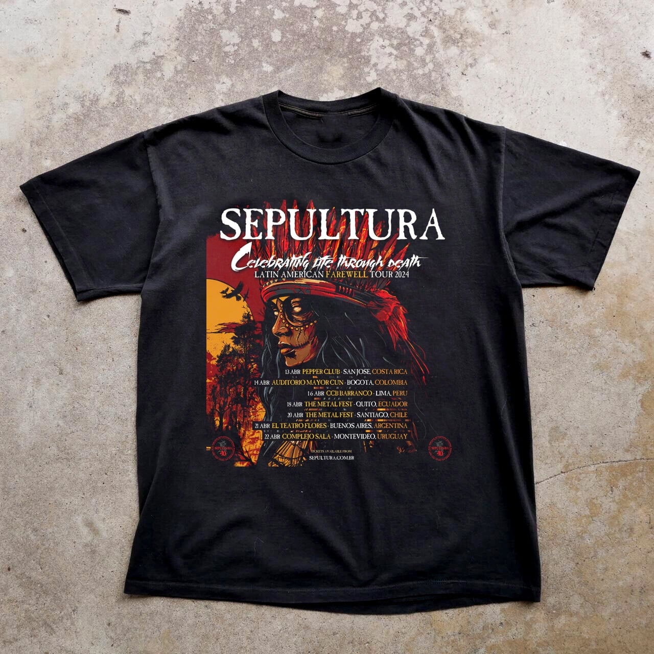 TSHIRTSepultura Concerts Live Tour Dates 20242025 Black All Size