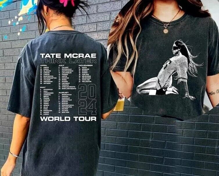 Maglietta Tate McRae Tour 2025 - Cotone Oversized Unisex Per Veri Fan