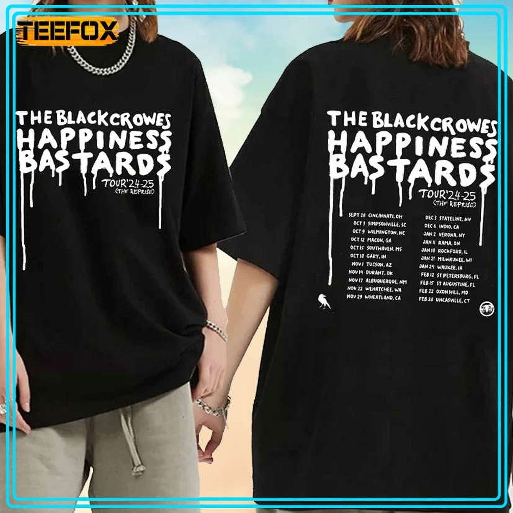TSHIRTThe Black Crowes Happiness Bastards Tour 2024 2025 TShirt