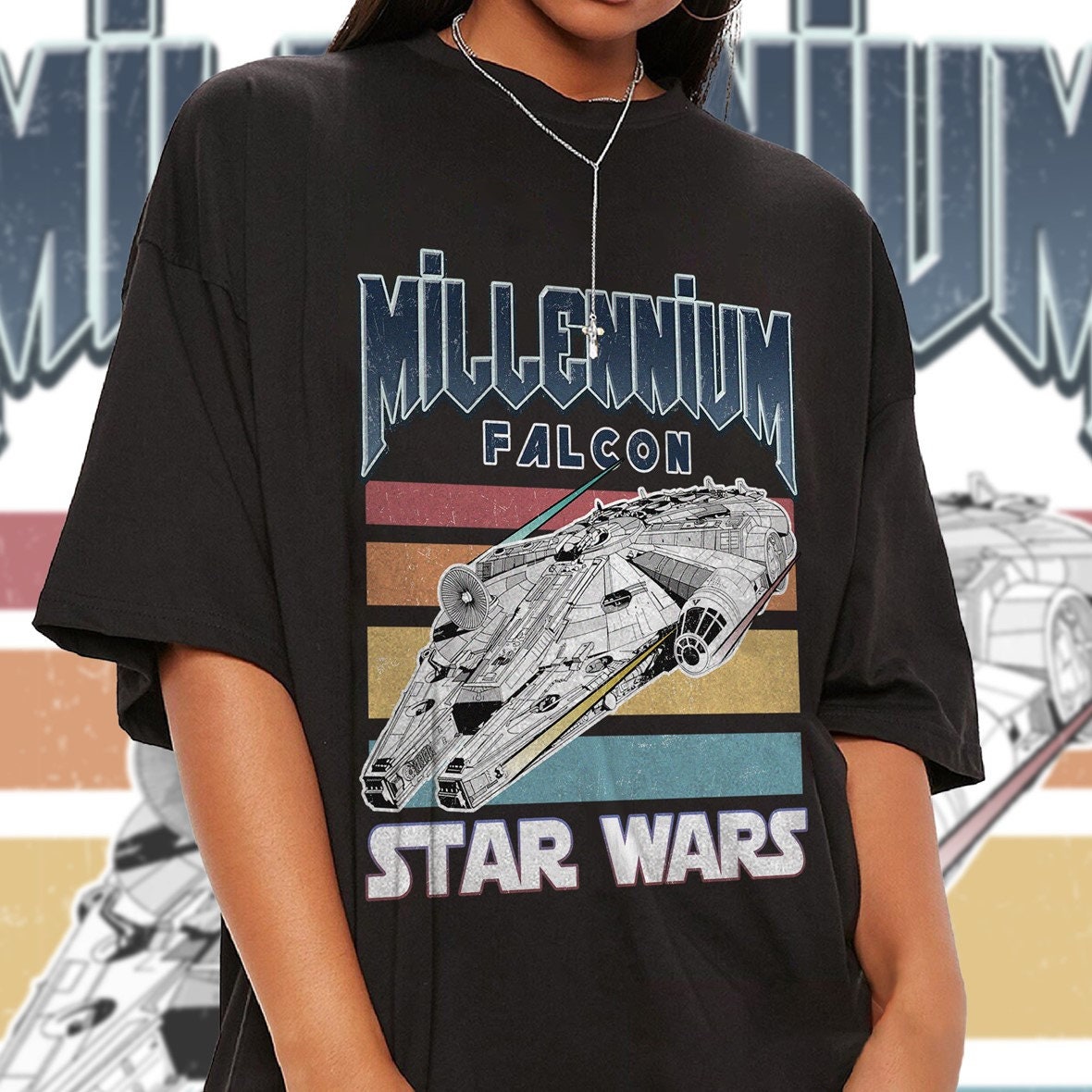 T-shirt Star Wars Millennium Falcon Wears - Unisexe Gildan, Taille Unique
