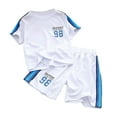 thumbnail image 1 of TSHXS 3T Boy Clothes Toddler Boys Clothes Boys Loose Athletic Short-Sleeve Shirt And Active Shorts Set White 6-7 Years, 1 of 3