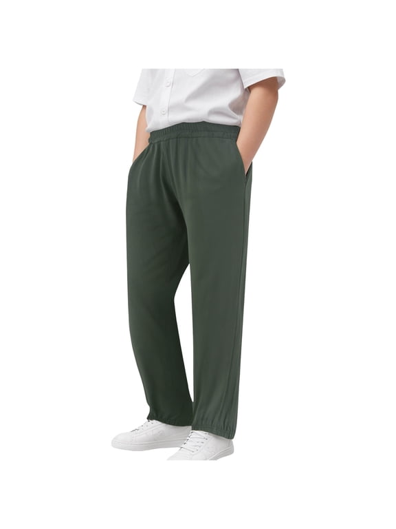 Boys Dress Pants Toddler Boys Pants Kids Baby And Toddler Boys Pants Joggers Sweatpants For Boys Dark Gray 15-16 Years