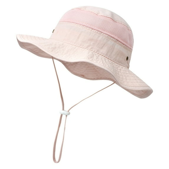 TSHXS Boys Hats For Kids Ages 4-8 Kids Caps Boys Outdoor Kids Sun Hat Adjustable Bucket Hat Windproof Waterproof Beach Fishing Hat Pink