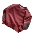 thumbnail image 1 of TSHXS Boys Long Sleeve Shirts Toddler Fall Clothes Boy Toddler Boys Clothes Print Round Neck Sweatshirt-Little Boy Fall Long Sleeve Top Red 12-18 Months, 1 of 7
